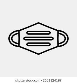 Icon mask. Medical elements. Icon in line style.