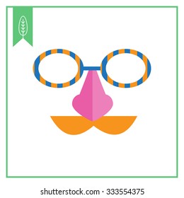 Icon of mask with moustache, nose and spectacles
