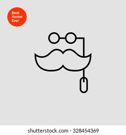 Icon of mask with moustache and spectacles