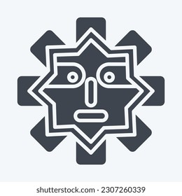 Icon Mask. related to American Indigenous symbol. glyph style. simple design editable