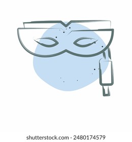 Icon Mask. related to Cinema symbol. Color Spot Style. simple design illustration