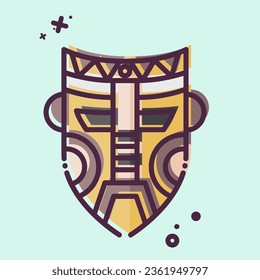 Icon Mask. related to Indigenous People symbol. MBE style. simple design editable. simple illustration