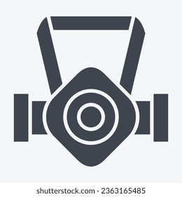 Icon Mask. related to Mining symbol. glyph style. simple design editable. simple illustration