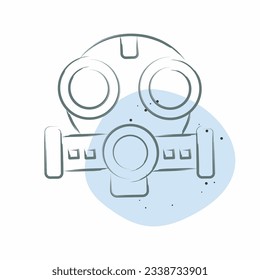 Icon Mask. related to Nuclear symbol. Color Spot Style. simple design editable. simple illustration