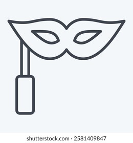 Icon Masquerade. related to Hobbies symbol. line style. design editable