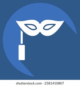 Icon Masquerade. related to Hobbies symbol. long shadow style. design editable