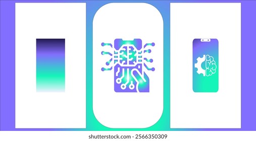 ICON Master technology icon collection with the gradiant
