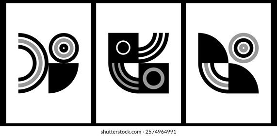 Icon Master three layer Minimalistic wall art collection with  Brown,Beige,Cream,and dark brown colour.size A0 each
Abstract Geometric Linear background design.