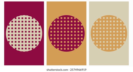 Icon Master three layer Minimalistic wall art collection with  meroon,yellow,beige,colour.size A0 each
Abstract Geometric Linear background design.