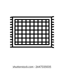 Icono de una estera o manta para un picnic