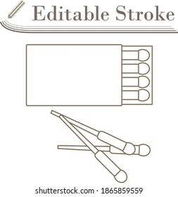 Icono De Coincidencia. Diseño sencillo de Stroke modificable. Ilustración vectorial.
