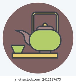 Icon Matcha. related to Sakura Festival symbol. color mate style. simple design editable. simple illustration
