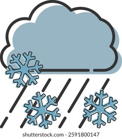 Icon material with the image of stylish sleet