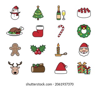 Icon material that can be used at Christmas.