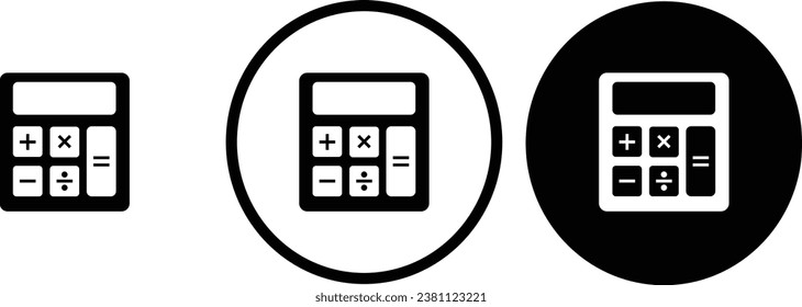 icon mathematic black outline for web site design 
and mobile dark mode apps 
Vector illustration on a white background