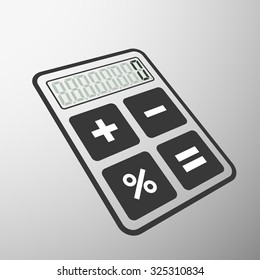 Icon mathematical calculator. Flat design. Stock vector image.