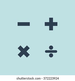 Icon of Maths Signs. EPS-10.
