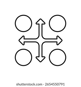 Ícone de uma matriz, isolado contra um fundo limpo.
