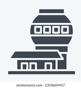 Icon Mauna Kea Observatories. related to Hawaii symbol. glyph style. simple design editable. vector