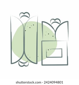 Icon Maxican Burrito. related to Fast Food symbol. Color Spot Style. simple design editable. simple illustration