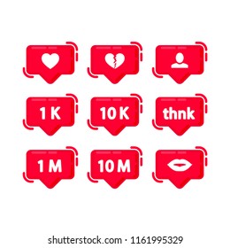 Icon meaning like in the social network, icon, kiss the icon symbols user icon indicate followers