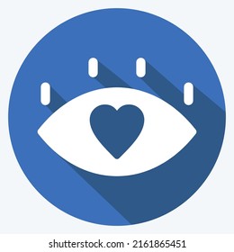 Icon Meaning. suitable for Community symbol. long shadow style. simple design editable. design template vector. simple symbol illustration
