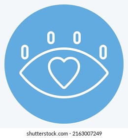 Icon Meaning. suitable for Community symbol. blue eyes style. simple design editable. design template vector. simple symbol illustration
