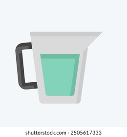 Icon Measure Cup. related to Breakfast symbol. flat style. simple illustration