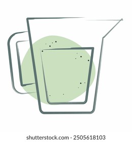 Icon Measure Cup. related to Breakfast symbol. Color Spot Style. simple illustration