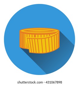 Icon of Measure tape . Flat design. Vector illustration.