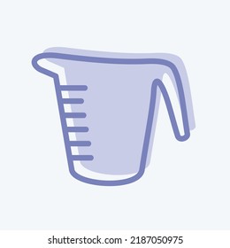 Icon Measuring Cup. suitable for Bakery symbol. two tone style. simple design editable. design template vector. simple illustration