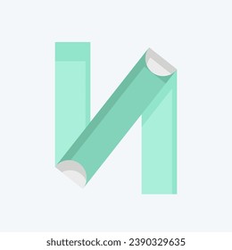 Icon measuring Tape. related to Carpentry symbol. flat style. simple design editable. simple illustration