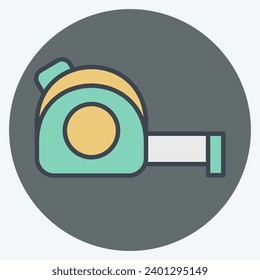 Icon Measuring Tape. related to Construction symbol. color mate style. simple design editable. simple illustration