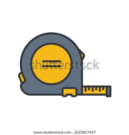 Icon of measuring tape for tool design