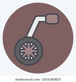 Icon Measuring Wheel. related to Civil Engineering symbol. color mate style. editable