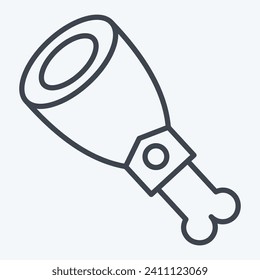 Icon Meat Bison. related to Spain symbol. line style. simple design editable. simple illustration