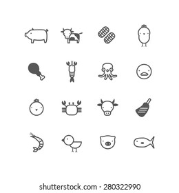 Icon Meat Food, Vector Design illustration