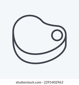 Icon Meat. related to Eid Al Adha symbol. Line Style. simple design editable. simple illustration