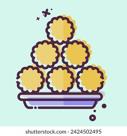 Icon Meatball. related to Fast Food symbol. MBE style. simple design editable. simple illustration