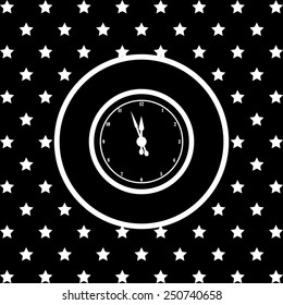 icon mechanical clock. Vector illustration, EPS 10 