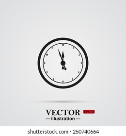 icon mechanical clock. Vector illustration, EPS 10 