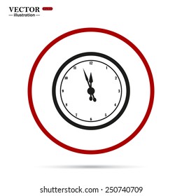 icon mechanical clock. Vector illustration, EPS 10 