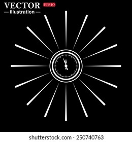 icon mechanical clock. Vector illustration, EPS 10 