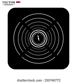 icon mechanical clock. Vector illustration, EPS 10 