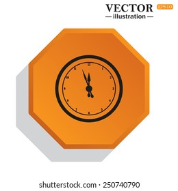 icon mechanical clock. Vector illustration, EPS 10 