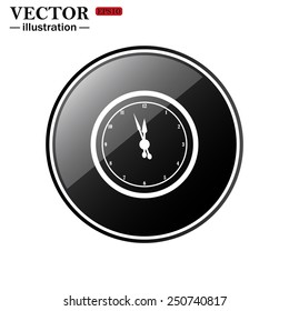 icon mechanical clock. Vector illustration, EPS 10 