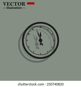 icon mechanical clock. Vector illustration, EPS 10 