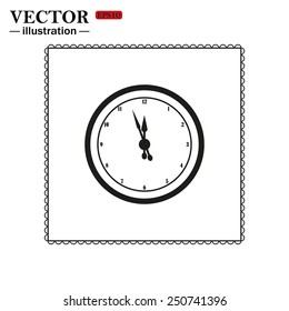 icon mechanical clock. Vector illustration, EPS 10 