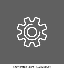 Icon of mechanical process. Gear wheel, cog, technical. Engineering concept. Can be used for topics like option, setting, service