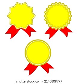 Icon medal with ribbons award vector illustration design